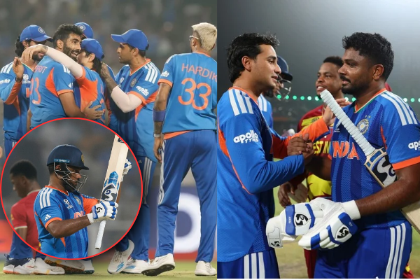 সঞ্জু’র আগুনে ব্যাটিংয়ের সামনে পুড়ে ছাই ওয়েস্ট ইন্ডিজ, সেমিতে ভারত